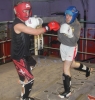 ProKick fighter Davy Foster lands a hard right hand to team mate Pawel Stemerowicz during training for the ProKick Awards Night.