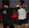 ProKick fighter Gary Fullerton hard in training with team mate Johnny Smith