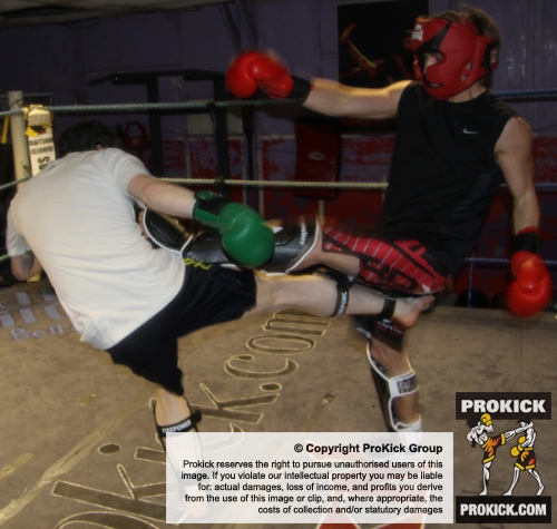 ProKick fighter Johnny Smith hard in training with team mate Pawel Stemerowicz