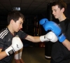 some of the R.B.A.I squad practising their new boxing skills