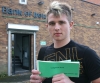Me with Mr Murrays money check, Really it's my hard work who earned it
