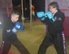 ProKick senior members Bailie McClinton and Anne Gallagher team up on the level 1 sparring course first night.