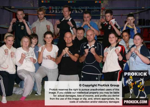 Team leaders Harry Robinson and Nigel Carson joined in on the action too at the Princes Trust prokick kickboxing class