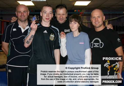 L-R Nigel Carson, Michael Gillespie, Abigail Eadie and Harry Robinson with instructor Billy Murray