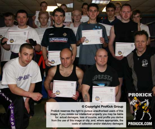 Some of the successful graduates of the Prokick Kickboxing grading