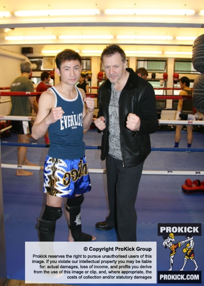 top man at the studio - Mr. Tsoi Tung Hiu - a champion Muay-Thai fighter also head coach and promoter