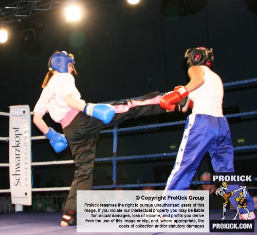 Ursula in her debut kickboxing bout