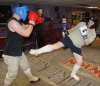 ProKick members Ryan McIlwaine and Darren Pope sparring on the final evening of ProKick HQ's Level 2 Sparring Class.