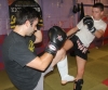 ProKick member Steven Forde kicks out to team mate Marc Gillespie
