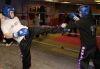 ProKick Junior competitor Bailie McClinton and Leith Braiden sparring together on the last test of day 1 of the Junior Black Belt  Grading.