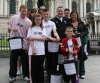 Some of the team at the city hall, the team took time out topose for photographs