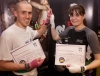 Davy Foster and Ursula Agnew celebrate