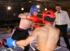 Belfast's Robert McNeill tries a jumping punch In a non-stop kickboxing action bout with Swiss Fighter Hakim Benhounette