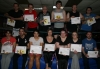 kickboxers from the Friday advance beginners hit the mark as they pass the first level