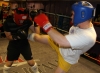 ProKick member Darren Pope kicks out on the last week of ProKick HQ's beginner sparring course.