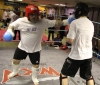 ProKick member Robert Buchanan punching out on the last week of ProKick HQ's beginner sparring course.