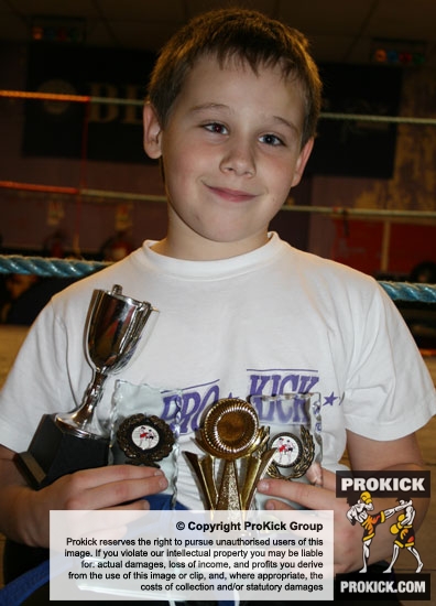 LEith Braiden with his winning trophies