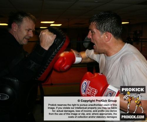 MMA fighter Alex Reid working hard at ProKick in Belfast