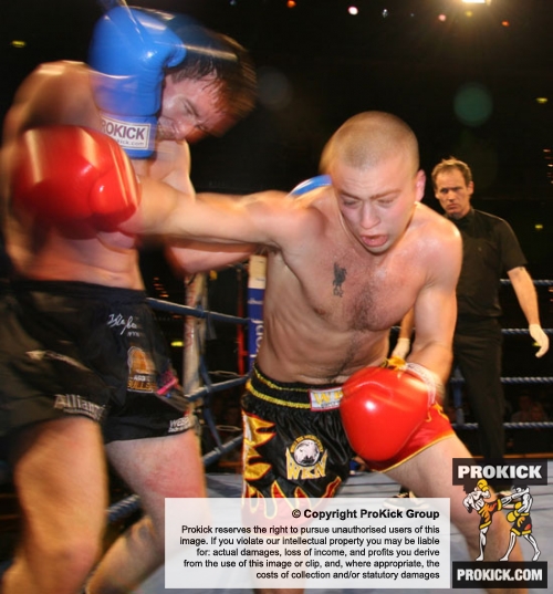 Barrie Oliver in action against German Steve Schnorrbusch at the Brawl on the Wall