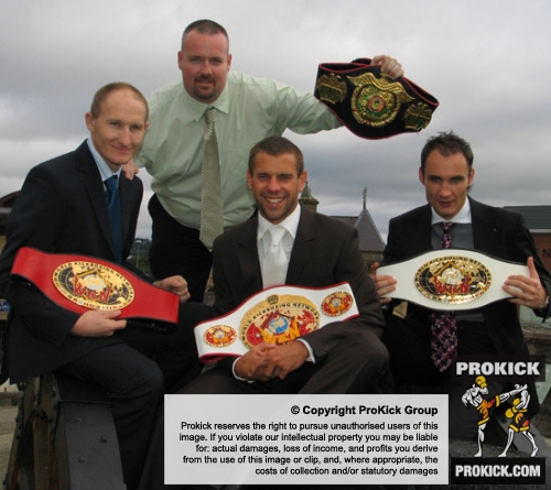 Big Guns for the Brawl on the Wall kickboxing event - Darren Dougan, James Gillen, Gary Hamilton and Ian Young