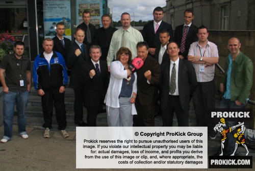 Group outside the Millennium Forum for the Brawl on the Wall Press launch