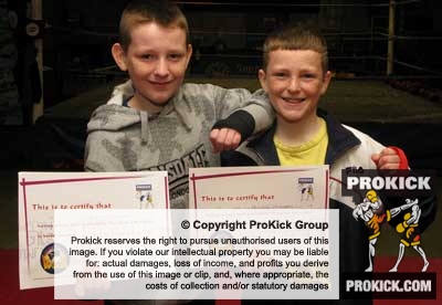 Sean and Michael travelled from Lisburn on Sunday to sit the test for their first belt - Yellow