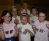 Prokick juniors winning medals - (L-R front) Chelsea Leigh Swift, Saskia Connolly, Laura Macartney, (L-R back) Hayley Paton, Leith Braiden and Sophie Higginson.