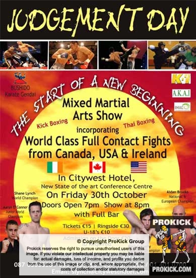 Judgement Day in Dublin will feature ProKick Fighters Stuart Jess, Pawel Gorka and Gary Fullerton