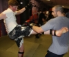 ProKick member Michael O'Neill sparring with one of his team mates