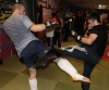 ProKick member Marc Gillespie sparring with one of his team mates