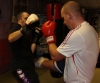 Paul Cleland sparring with Declaon O'Reilly on the second night