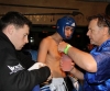 ProKick's Andrew Duffin readies up in his corner before his first boxing fight in Kilkenny