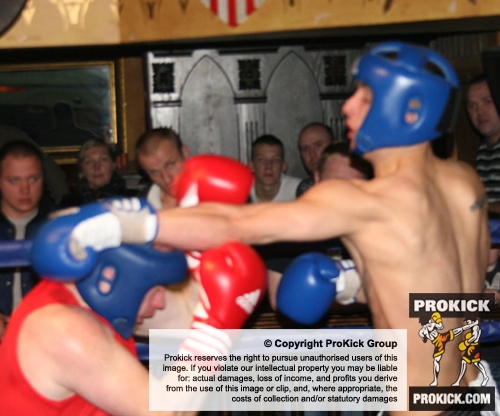 ProKick's Andrew Duffin readies throws a hard left jab in his first boxing fight in Kilkenny