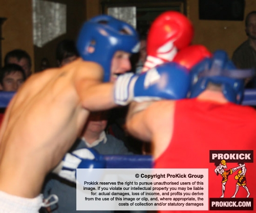 ProKick's Andrew Duffin lands a hard right hook in his first boxing fight in Kilkenny