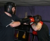 Big James 'Goliath' Gillen spars with Wayne McCormick at the ProKick gym in east Belfast