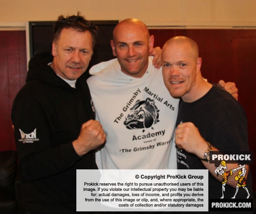 ProKick Head Coach Billy Murray with Grimsby event promoters