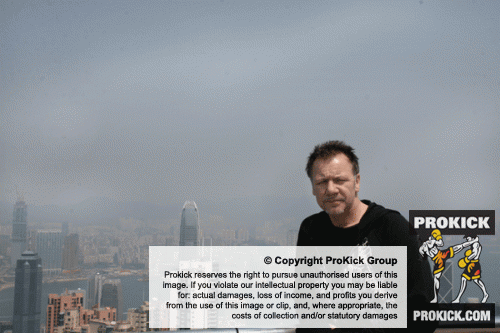 Billy Murray takes some time to take in the fabulous views of Hong Kong