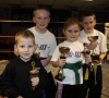 ProKick's three competition winners alongside Cody, son of ProKick fighter Gary Fullerton