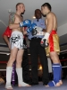 ProKick's Darren McMullan facing opponent Chris Lovell before their K1 style match on 25th February 2012 in Staines, Essex.