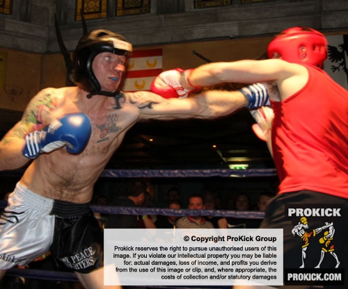 ProKick's Darren McMullan lands a hard jab to the chin of Philip Ryan during their boxing fight in Kilkenny