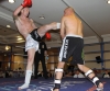 ProKick fighter Darren McMullan lands another hard kick on opponent Barry Haberland from Holland.