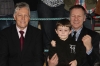 Billy Murray along with grandson and ProKick student Riley meet Northern Ireland First Minister Peter Robinson.