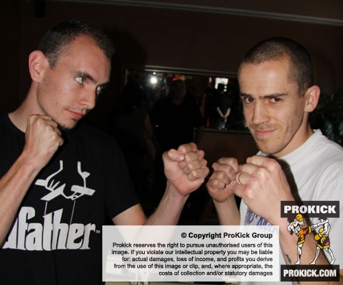 Davy Foster came Face-to-Face with his Swiss opponent Julien Aeschlimann at the Weigh-in