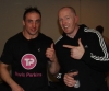 ProKick fighter Paul Best poses for a shot with opponent John Mullally
