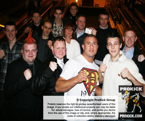 Gokhan Saki pictured with the ProKick team at the ANA Intercontinental hotel Tokyo Japan