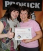 Mother and Daughter and also new ProKick Yellow Belts Astrid and Laura Thomson.