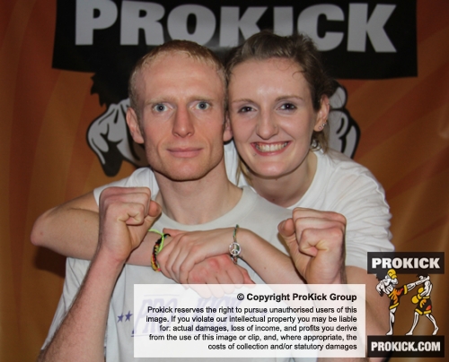 ProKick fighter Darren McMullan with sister and new ProKick Orange Belt Lyndsay.