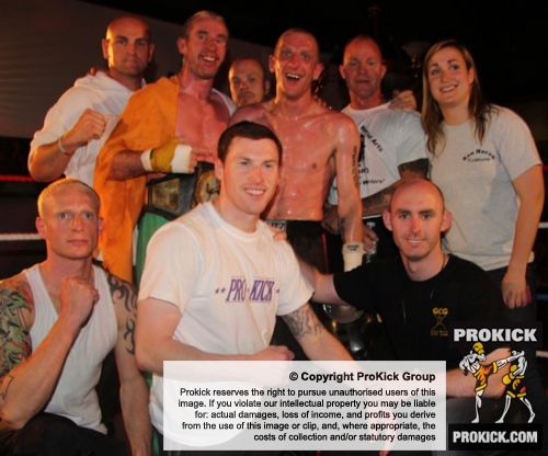 The ProKick team with head coach Billy Murray celebrate