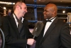 BBC's TV Favourite  Joe Lindsay shares a joke with kickboxing living legend Ernesto Hoost during their interview