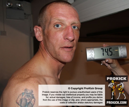 Grimsby's John Lee at the Weigh-In